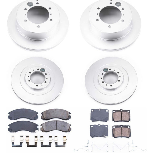 PowerStop Genuine Geomet Coated Rotor and Low-Dust Ceramic Brake Pad Kit