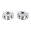 PowerStop Evolution Drilled Slotted Rotors Pair Rear For Hyundai Elantra