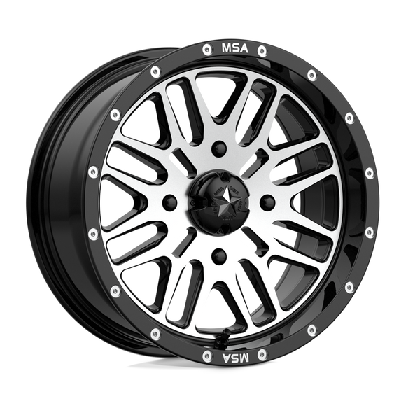 15X7 MSA Offroad Brute Gloss Black Machined 4x137 M38-05737