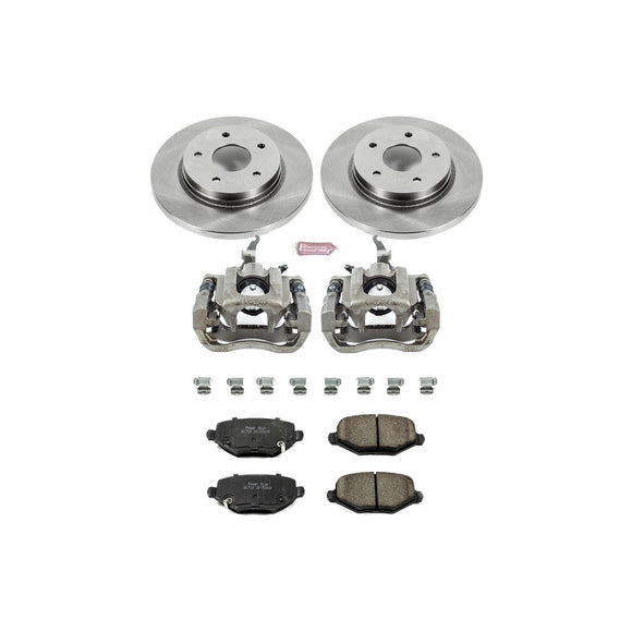 PowerStop OE Stock Replacement Low-Dust Ceramic Brake Pad, Rotor and Caliper Kit