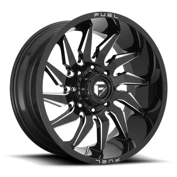 22X12 Fuel D744 Saber Gloss Black Milled 5X150 ET-44 wheel/rim