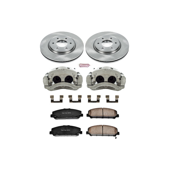 PowerStop OE Stock Replacement Low-Dust Ceramic Brake Pad, Rotor and Caliper Kit