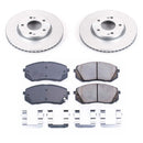 PowerStop Genuine Geomet Coated Rotor and Low-Dust Ceramic Brake Pad Kit