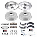 PowerStop Z36 Ceramic Brake Pads with Drilled Slotted Rotors and Drum Shoe Kit