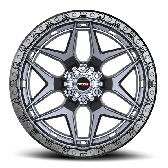 20x9 Vortek VRT-603 Atheno Matte Titanium 6x135 ET0 CB106.1 Wheel
