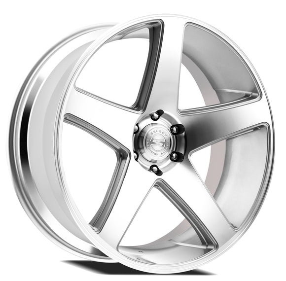 24x10 Select Precision Alloys SPECTRUM Gloss Silver Machined 5x127 ET15 CB78.1