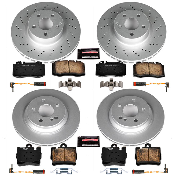 PowerStop Genuine Geomet Coated Rotor and Carbon-Fiber Ceramic Brake Pad Kit