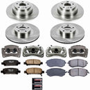 PowerStop OE Stock Replacement Low-Dust Ceramic Brake Pad, Rotor and Caliper Kit