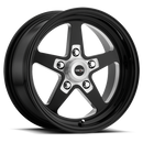 15x4 Vision 571 Sport Star II Black Milled 5x114.3 5x4.5 ET-19 Wheel Rim-1