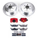 PowerStop Z23 Daily Driver Carbon-Fiber Ceramic Pads Drilled & Slotted Rotor & C