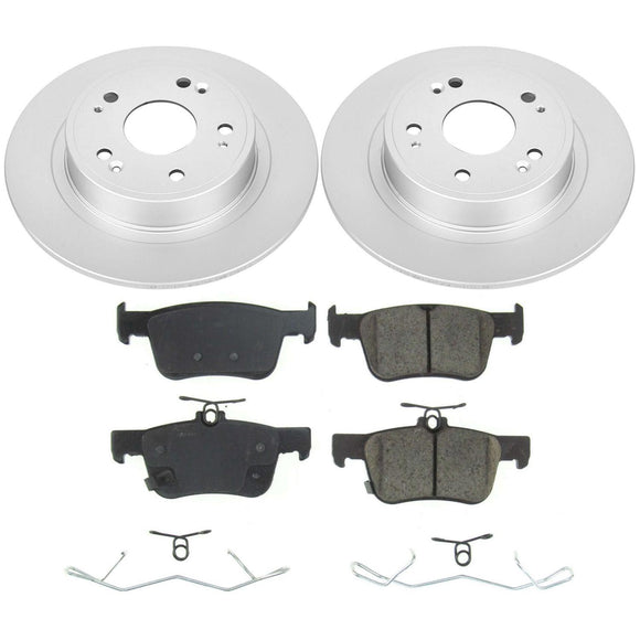 PowerStop Genuine Geomet Coated Rotor and Low-Dust Ceramic Brake Pad Kit