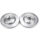 PowerStop Evolution Drilled Slotted Rotors Pair Front For Cadillac Seville