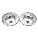 PowerStop Evolution Drilled Slotted Rotors Pair Front For Acura CL