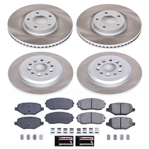 PowerStop Semi-Coated Rotor and Low-Dust Ceramic Brake Pad Kit