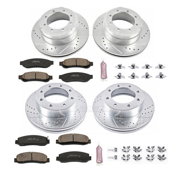 PowerStop Z23 Daily Driver Carbon-Fiber Ceramic Brake Pad and Drilled & Slotted
