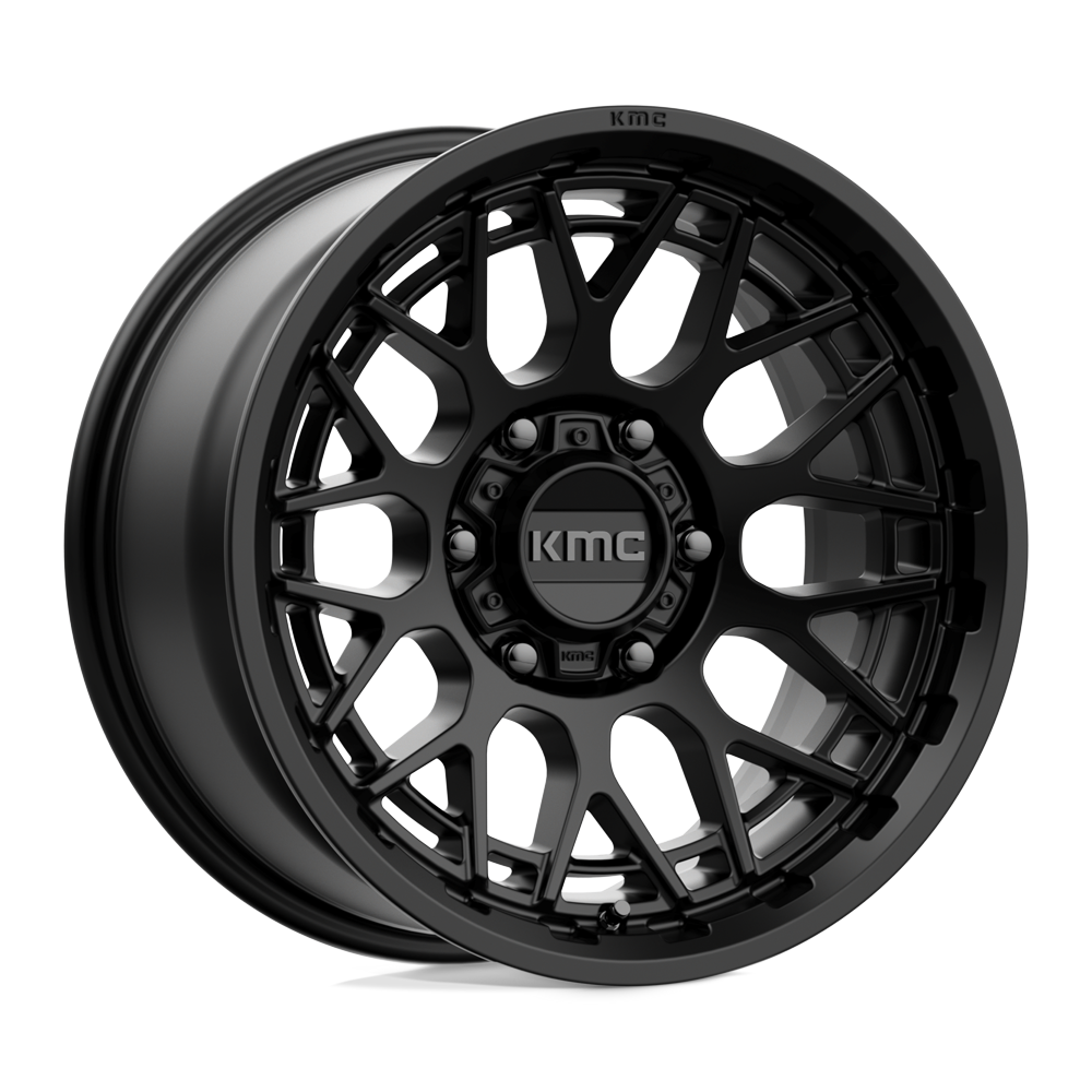 17X8.5 KMC KM722 TECHNIC Satin Black 6X139.7 ET0 wheel/rim ...