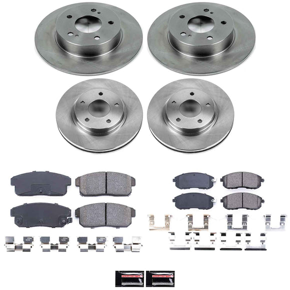 PowerStop OE Stock Replacement Low-Dust Ceramic Brake Pad and Rotor Kit