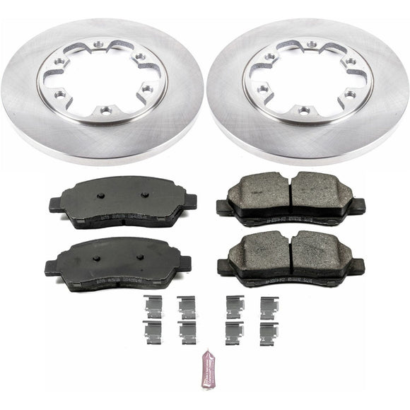 PowerStop OE Stock Replacement Low-Dust Ceramic Brake Pad and Rotor Kit