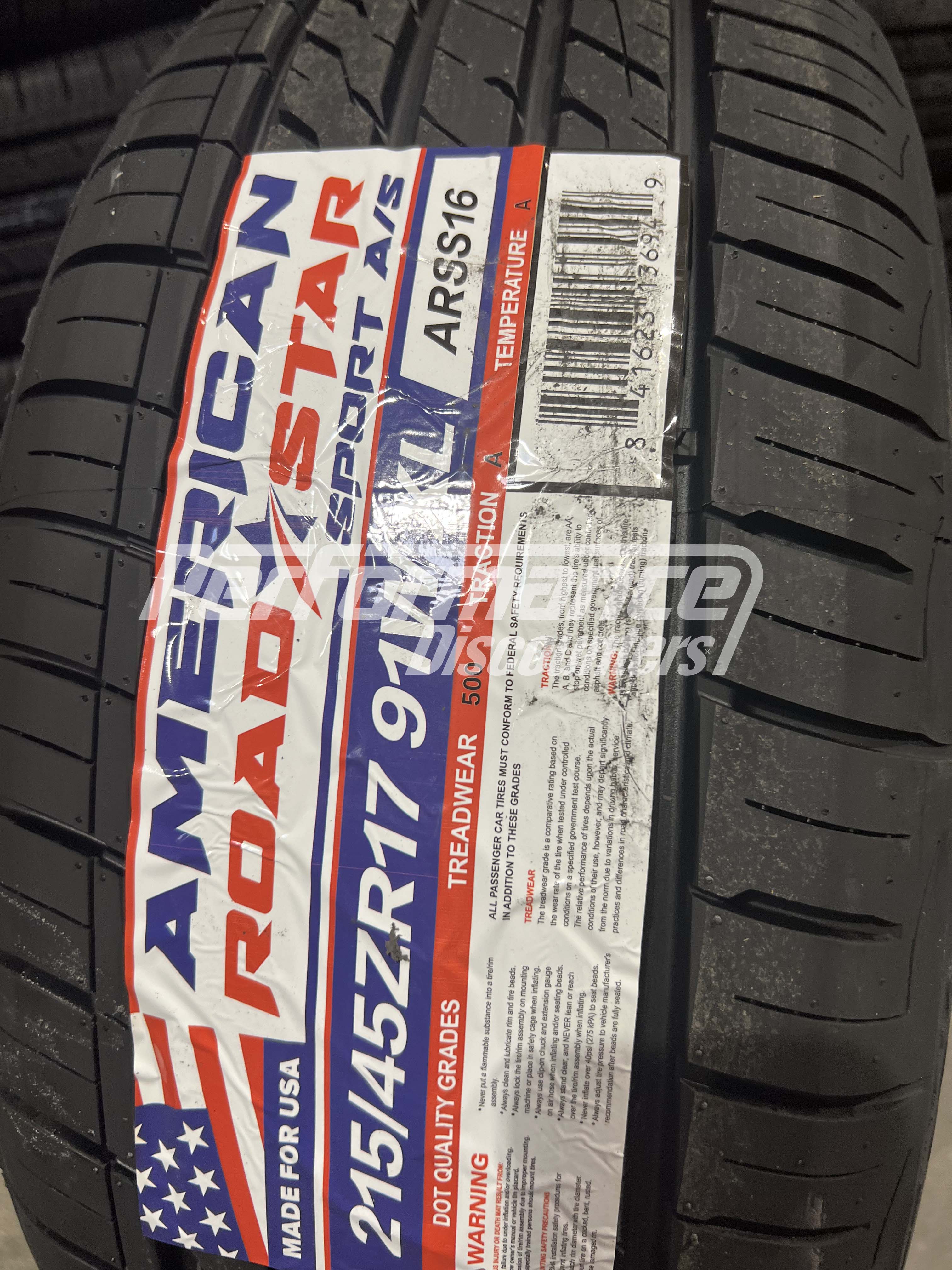 American Roadstar Sport A/S Tire(s) 215/45R17 91W SL BSW 215 45 17 2154517