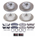 PowerStop Semi-Coated Rotor and Low-Dust Ceramic Brake Pad Kit