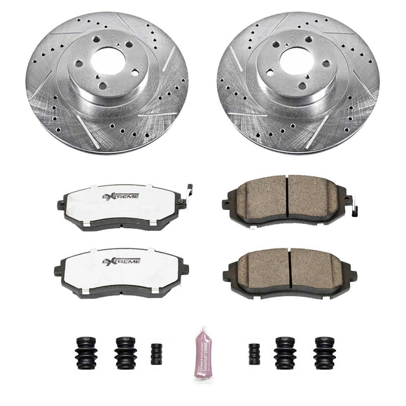 PowerStop Z26 Street Performance Ceramic Brake Pad and Drilled & Slotted Rotor K