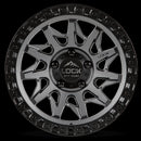 20x10 Lock Off-Road Lunatic Gray Black Ring 6x139.7 6x5.5 ET-18 Wheel-2