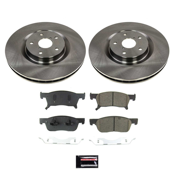 PowerStop OE Stock Replacement Low-Dust Ceramic Brake Pad and Rotor Kit