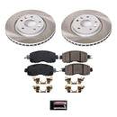 PowerStop Semi-Coated Rotor and Low-Dust Ceramic Brake Pad Kit