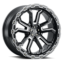 18x9 Vision 405 Korupt Black Milled Spoke 5x139.7 5x5.5 ET12 Wheel Rim