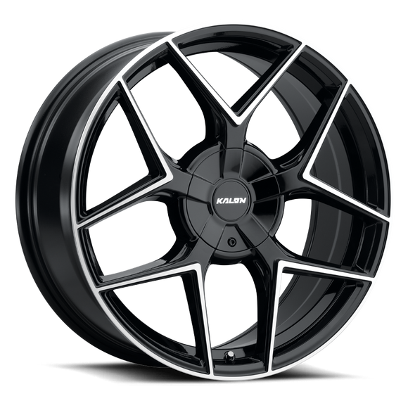 18x8 Kalon Falcon-201 Gloss Black/Machined Face Wheel 5x108 ET40 CB73