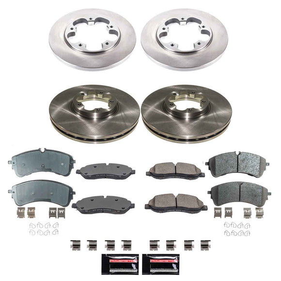 PowerStop OE Stock Replacement Low-Dust Ceramic Brake Pad and Rotor Kit