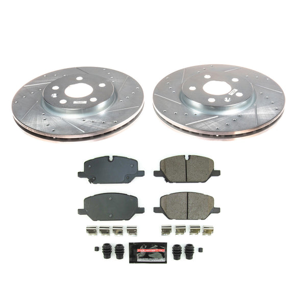 PowerStop Z23 Daily Driver Carbon-Fiber Ceramic Brake Pad and Drilled & Slotted