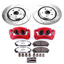 PowerStop Z36 Truck and SUV Ceramic Brake Pad, Drilled & Slotted Rotor, and Cali