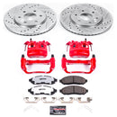 PowerStop Z36 Truck and SUV Ceramic Brake Pad, Drilled & Slotted Rotor, and Cali
