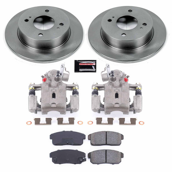 PowerStop OE Stock Replacement Low-Dust Ceramic Brake Pad, Rotor and Caliper Kit