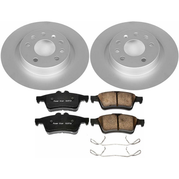PowerStop Genuine Geomet Coated Rotor and Carbon-Fiber Ceramic Brake Pad Kit