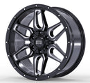 20x9 Mudder Trucker MT317 Barrier Gloss Black Milled 6x135 ET12 Wheel Rim