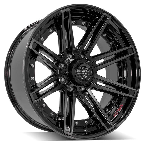 4Play Gen2 4P08 22x10 Black Brushed Face Tinted Wheel 8x180 ET-24 CB124.1