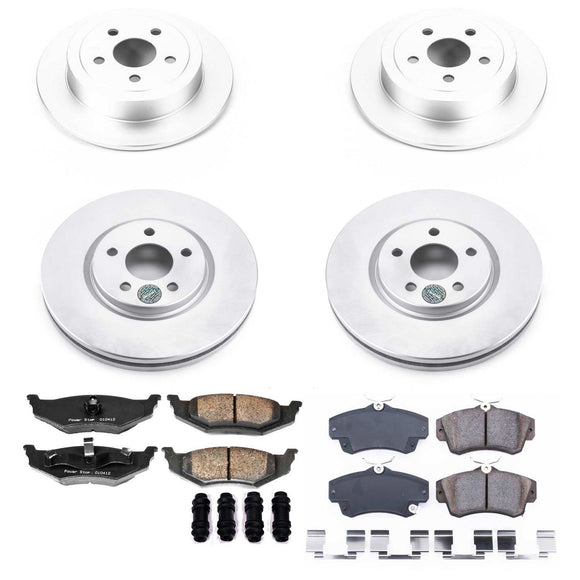 PowerStop Genuine Geomet Coated Rotor and Low-Dust Ceramic Brake Pad Kit