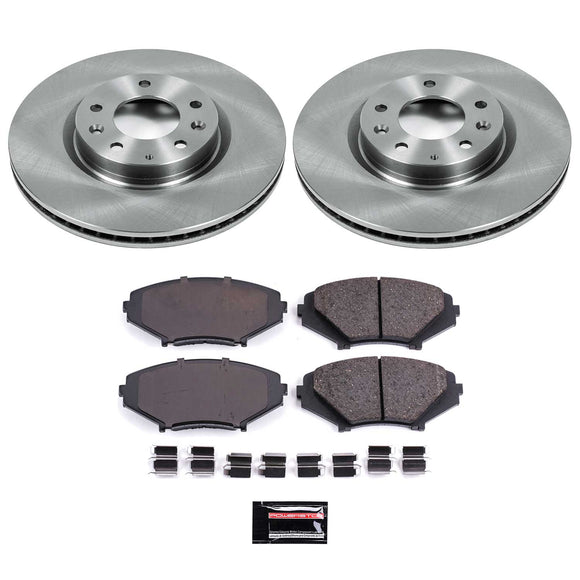 PowerStop OE Stock Replacement Low-Dust Ceramic Brake Pad and Rotor Kit