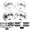 PowerStop Z36 Carbon-Fiber Ceramic Brake Pad with Drilled and Slotted Rotor Kit