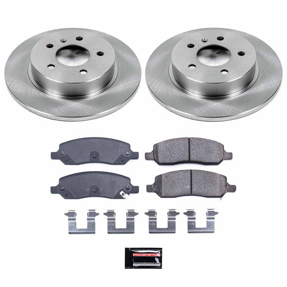 PowerStop OE Stock Replacement Low-Dust Ceramic Brake Pad and Rotor Kit