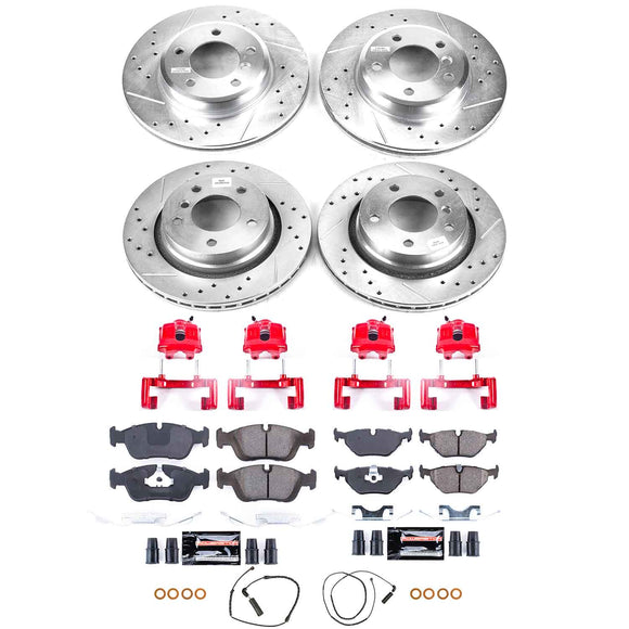 PowerStop Z23 Daily Driver Carbon-Fiber Ceramic Pads Drilled & Slotted Rotor & C