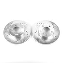 PowerStop Evolution Drilled Slotted Rotors Pair Front For BMW 325i