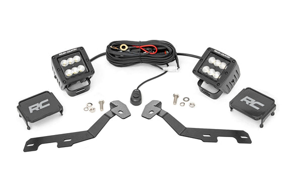 Rough Country LED Light Kit Ditch Mount 2" For Ram 1500 2WD 4WD 19-25