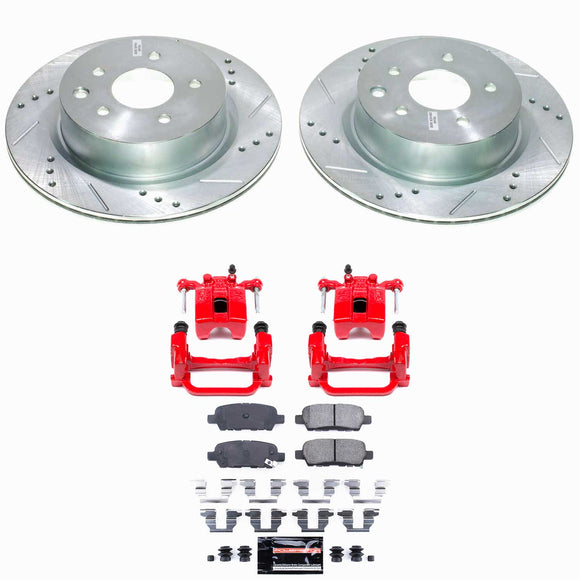 PowerStop Z23 Daily Driver Carbon-Fiber Ceramic Pads Drilled & Slotted Rotor & C