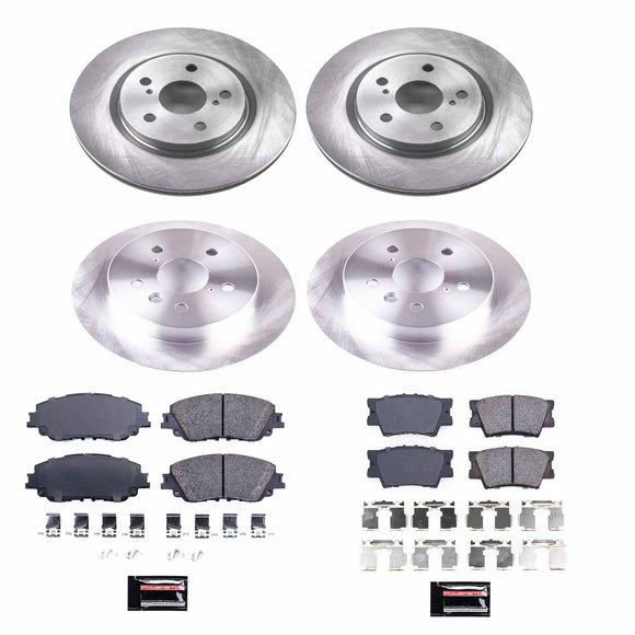 PowerStop OE Stock Replacement Low-Dust Ceramic Brake Pad and Rotor Kit