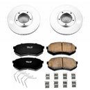 PowerStop Genuine Geomet Coated Rotor and Low-Dust Ceramic Brake Pad Kit