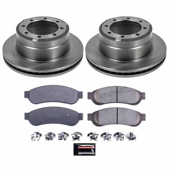 PowerStop OE Stock Replacement Low-Dust Ceramic Brake Pad and Rotor Kit