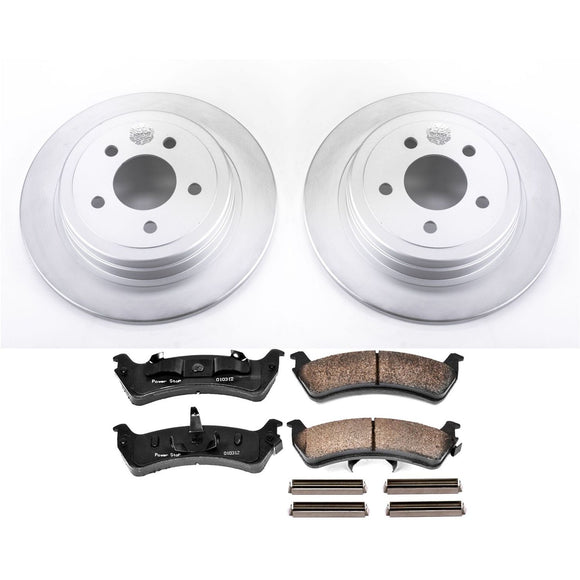 PowerStop Genuine Geomet Coated Rotor and Low-Dust Ceramic Brake Pad Kit